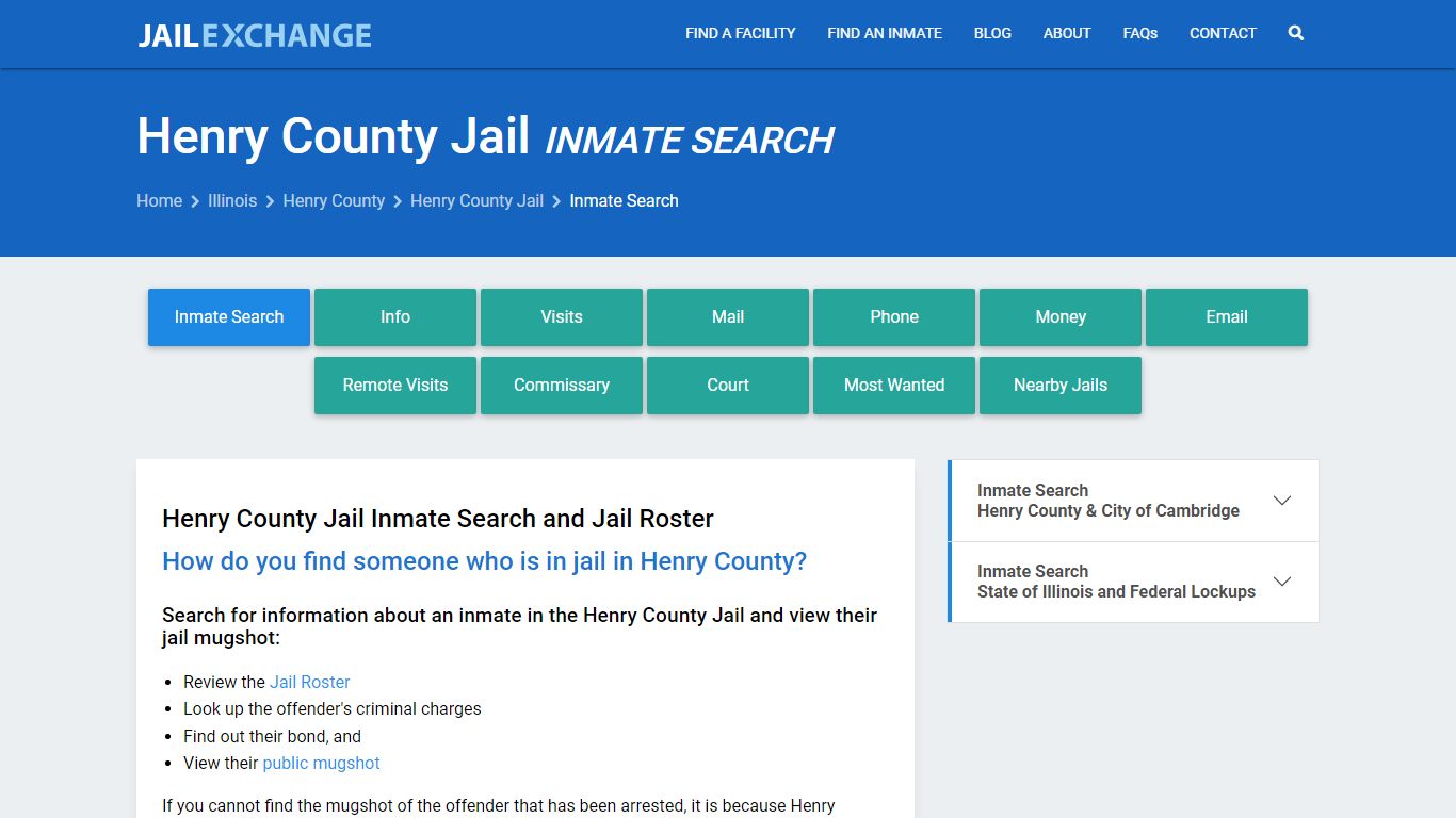 Inmate Search: Roster & Mugshots - Henry County Jail, IL